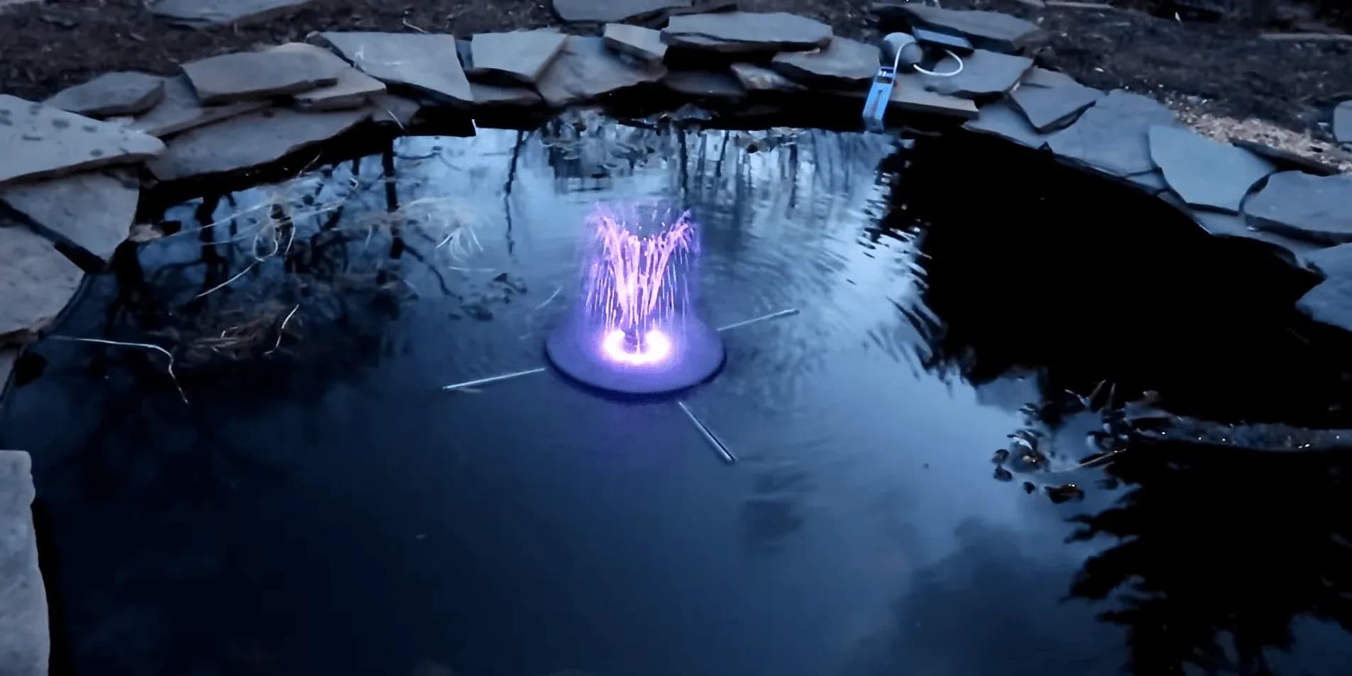 solární fontány - LED osvětlení