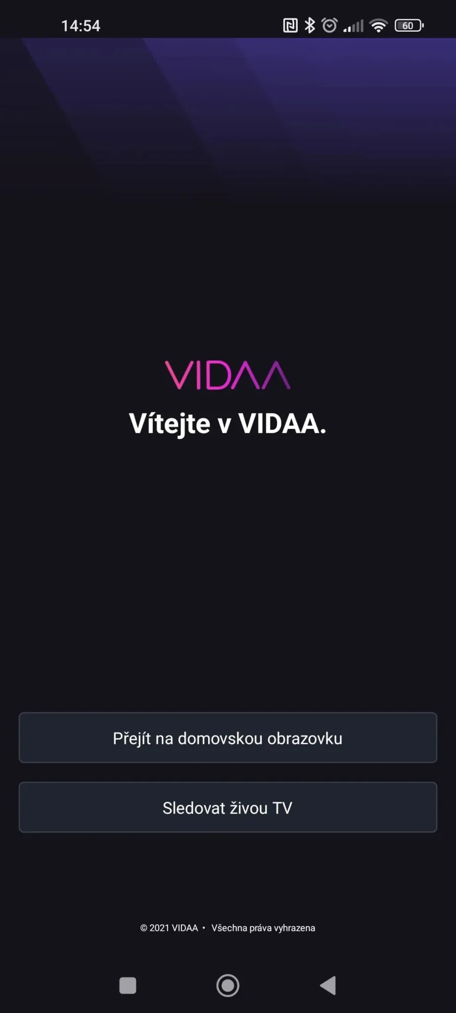 Aplikace VIDAA televize Hisense 75U8N