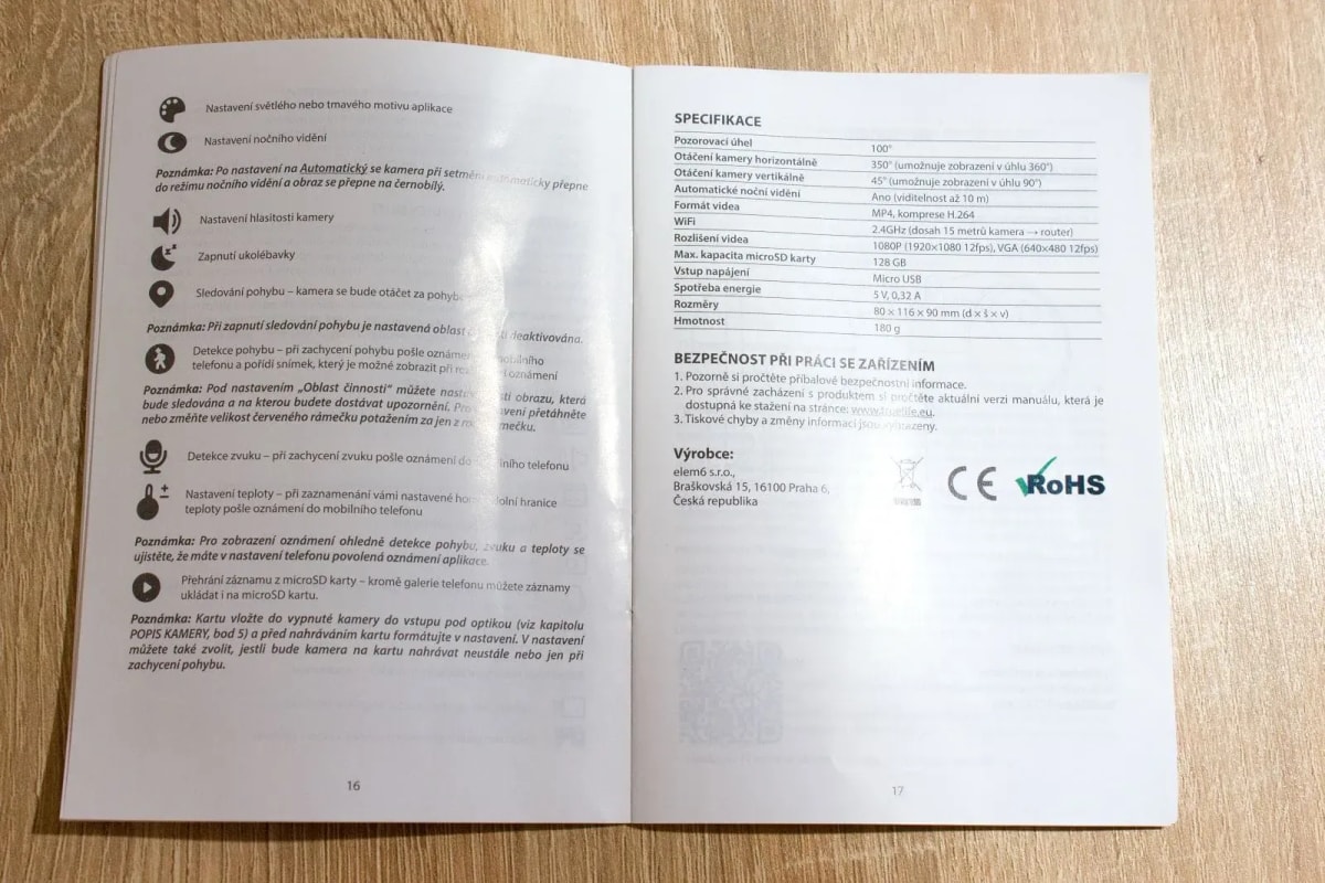 chůvička TrueLife návod k obsluze recenze chytrý výběr