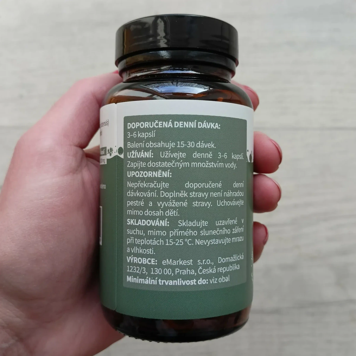 Blendea Spirulina - popis dávkování