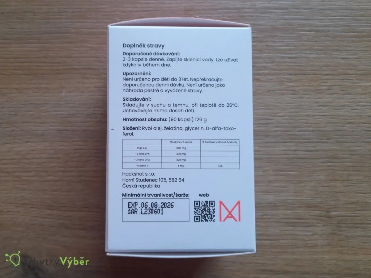 Popis Minus Age Omega 3 - recenze