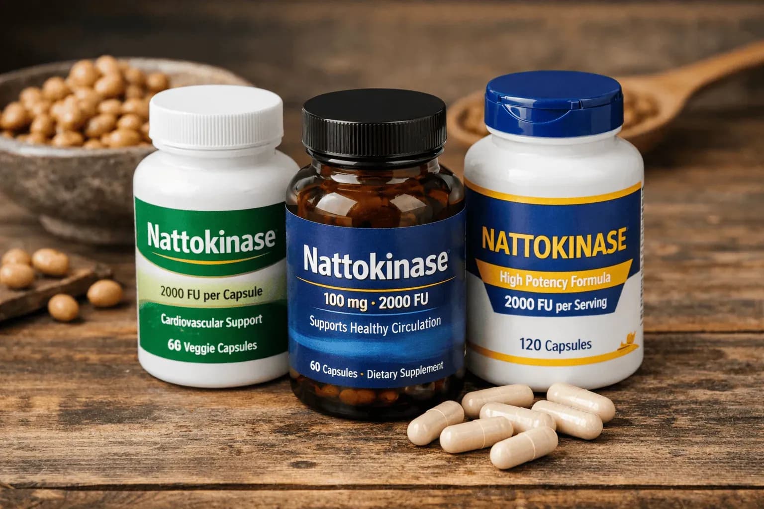 Nattokináza - srovnání doplňků