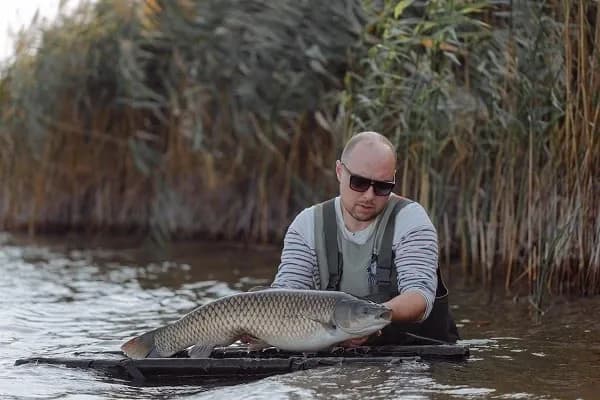 Podložka na ryby použitá ve vodě - obrázek do textu