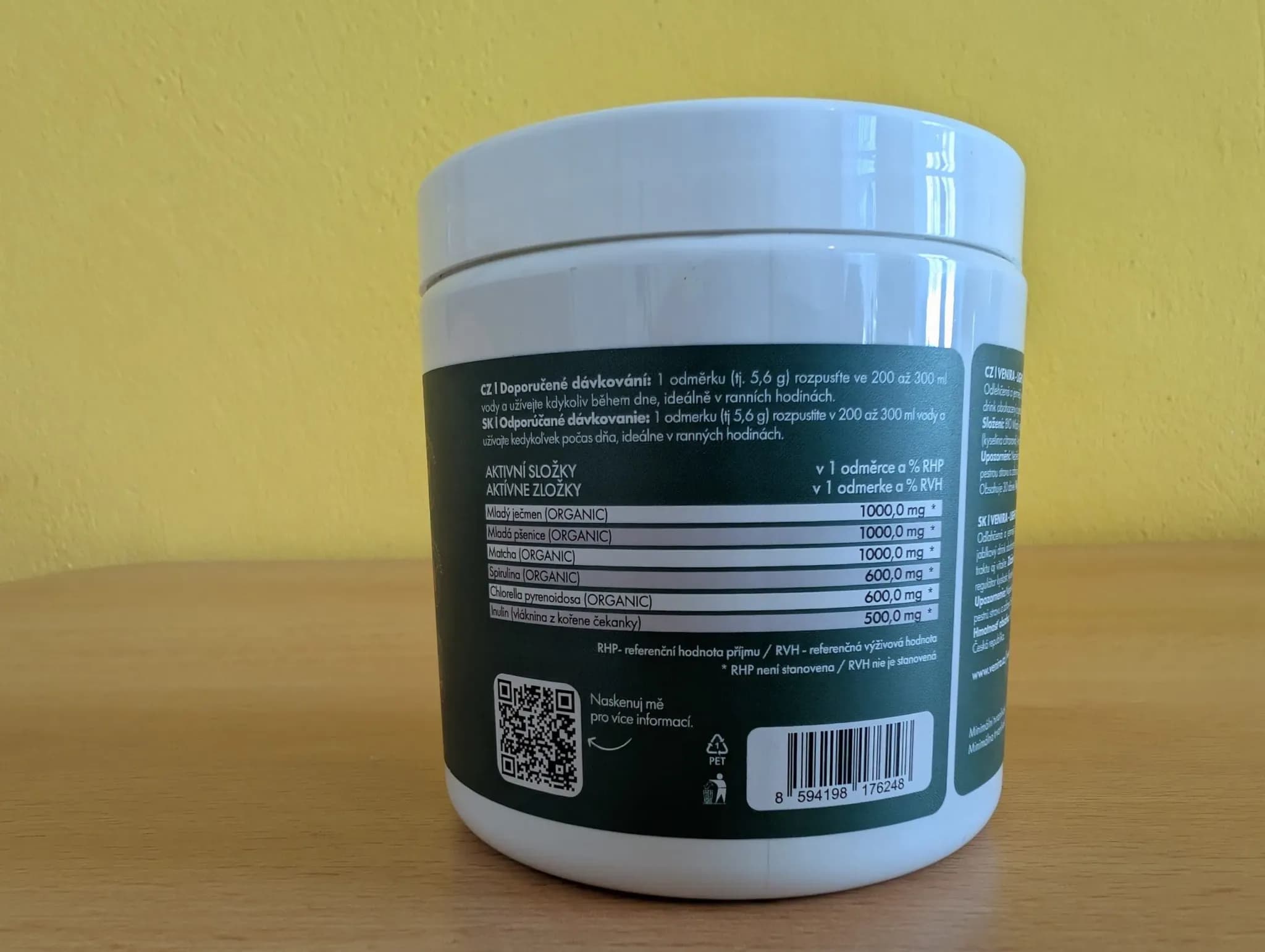 Venira light greens + prebiotika obsah