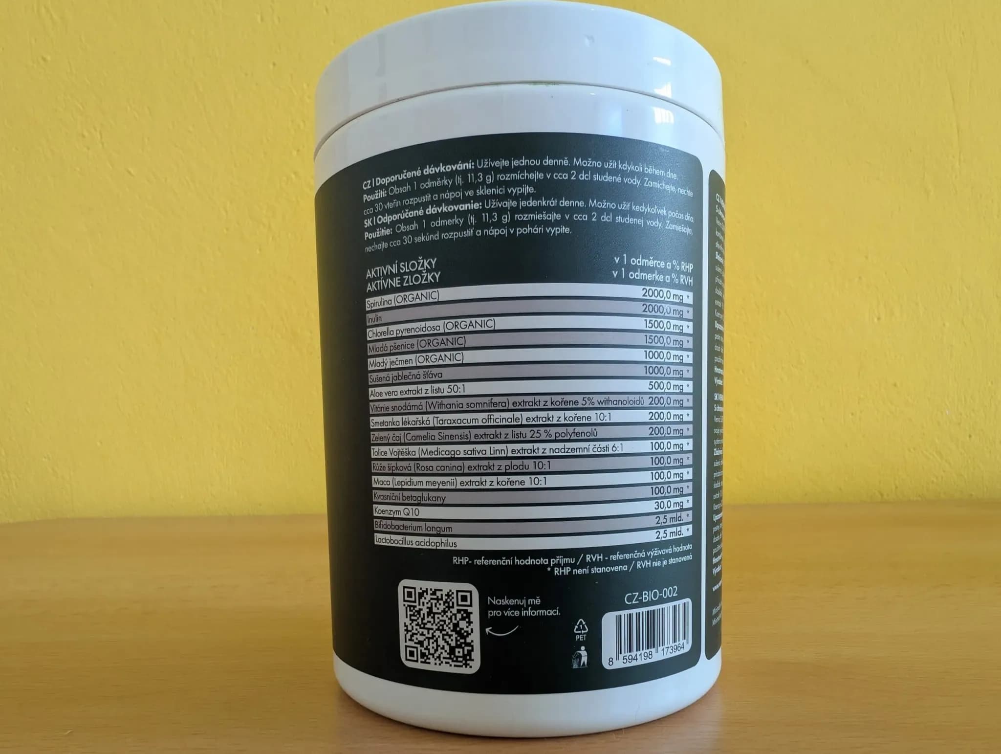 Venira super greens + probiotika složení