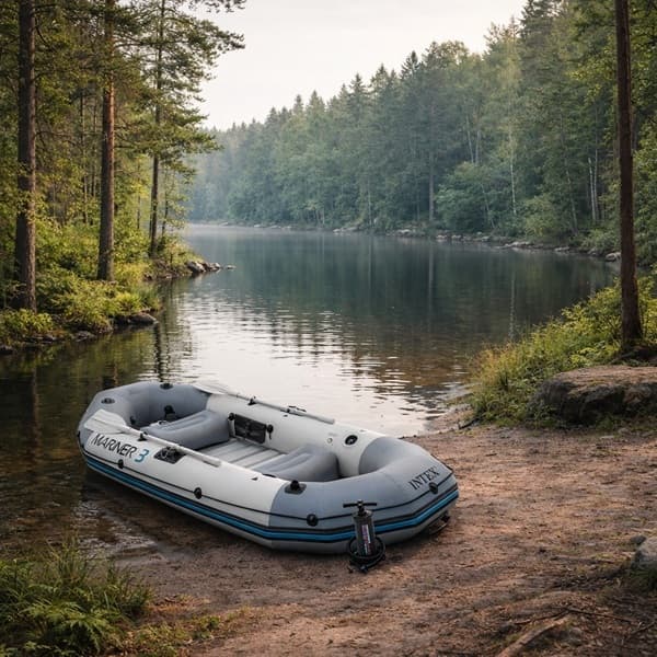 Recenze rybářského člunu Intex Mariner 3 Boat Set - rozměry a nosnost