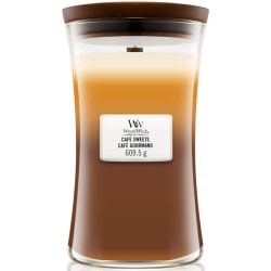 Svíčka WoodWick Trilogy Café Sweets: Product review