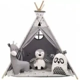 Teepee stan se zvířátky Zoo