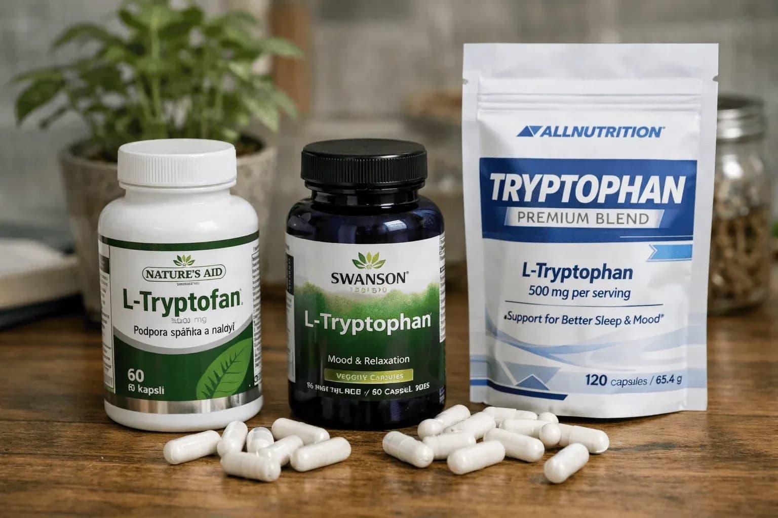 L-tryptofan porovnání